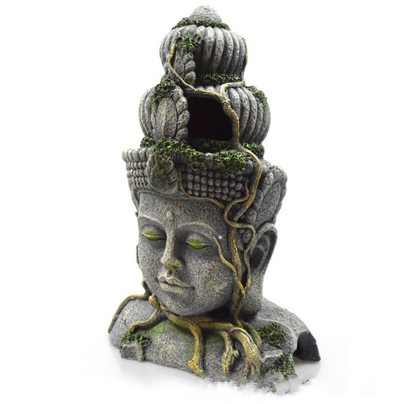 Reptile Tank Aquarium Ornaments Simulation Bodhisattva Head