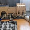 Rabbit Castle Export Quality Assembled Detachable Rabbit Wooden House Guinea Pig Guinea Pig Shelter