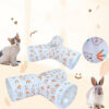 Rabbit Cat Tunnel Suede Cat Three Channel Foldable Pet Supplies