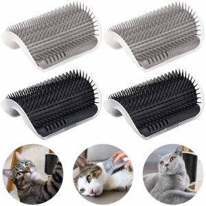 Cat Self Groomer Arch  Self Cleaning Slicker Brush Upgraded Cat Brushes Wall Corner For Shedding Grooming, Softer Massager Comb Interactive Toy For Short Long Haired Dog Kitten Puppy