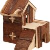 Hamster Solid Wood Luxury Villa Log House Pet Supplies Panda Chinchilla Toys Pastoral House