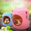 Hamster Cotton Nest Can Hang Cylinder Hanging Nest Small Pet Squirrel Honey Bag Glider Plus Velvet Warm Bed