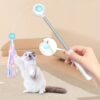 Cat Teaser Stick, Retractable Cat Wand With Replacement Head, Cat Feather Toy, Cat Interactive Toy For Indoor Cats For Relief Boredom And Exercise